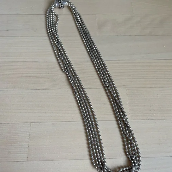 Joseph Esposito Sterling Beaded Necklace 44 grams - Picture 1 of 8